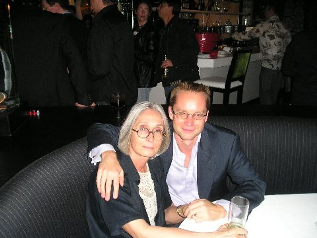 Twyla Tharp and the New York Post's Michael Riedel at 